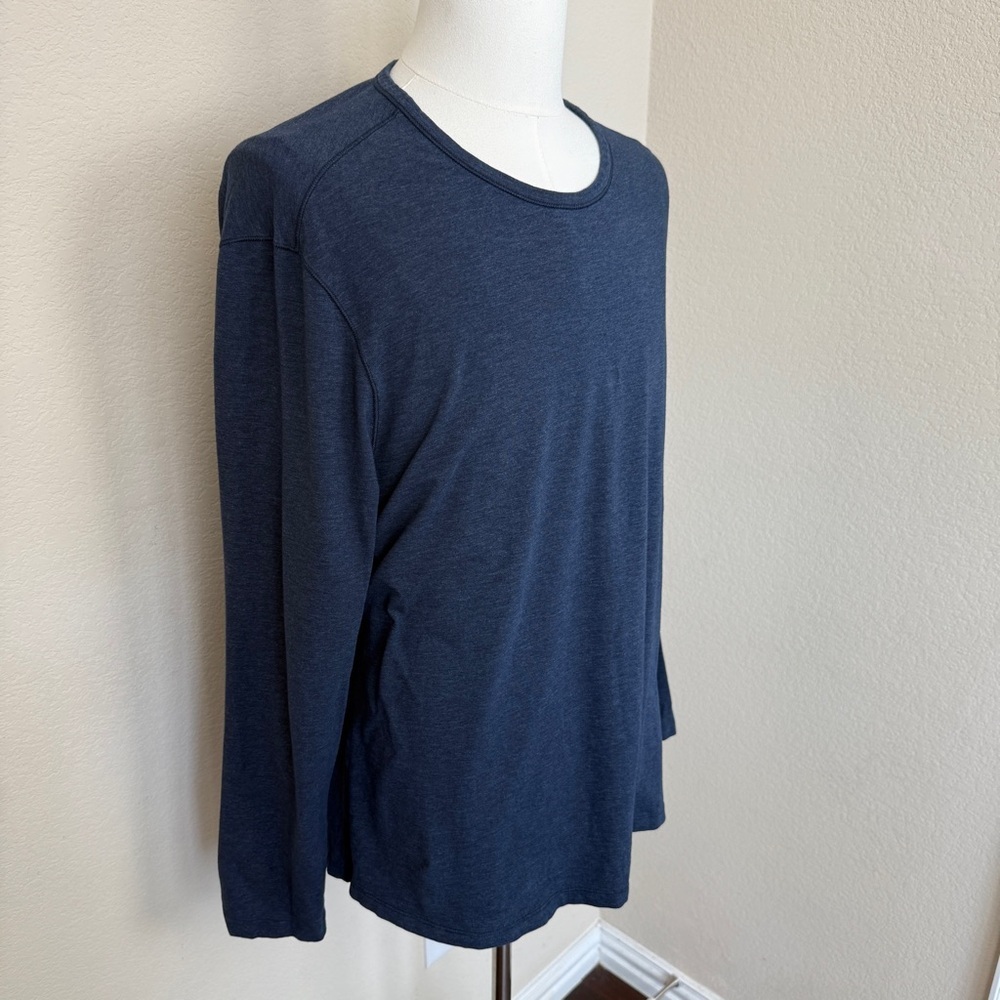 Lululemon Men’s 5 Year Basic Long Sleeve Size XL Heathered Nautical Navy - Picture 3 of 8